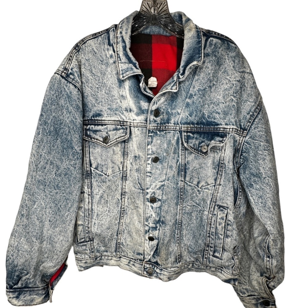 Vintage Gap Acid Washed Jean‎ Jacket Quilted